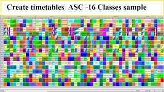 How to create timetables using ASC timetable ENGLISH tutorial 16 Classes demonstration [upl. by Forward]