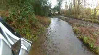 Fording the River Stour at White Cross near Zeals in Wiltshire [upl. by Abehs501]