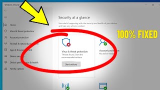 Fix Virus amp threat protection quot start actions quot in Windows 10 11  How To Solve Start Actions Error [upl. by Seraphina]