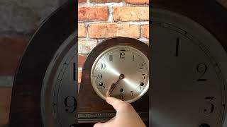 Very attractive 1920’s Tambour mantel clock Westminster chime every 14 hour Made in Germany [upl. by Ahseka]