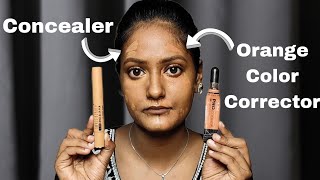 Which color correcting technique is best  Orange color corrector VS Concealer [upl. by Resiak282]