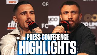 Vasiliy Lomachenko Vs George Kambosos  PRESSER HIGHLIGHTS [upl. by Alomeda]