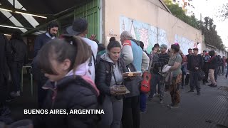 Argentinas poverty rate spikes in first 6 months of President Mileis shock therapy [upl. by Rachele600]