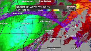 WDAM News Coverage of Jan 21 2017 EF3 Tornado 500am  1200pm [upl. by Maryly174]