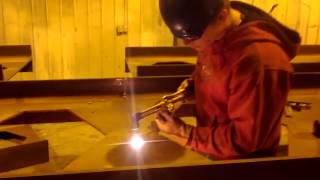 Cutting a castellated beam [upl. by Sitnerp]