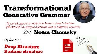 Transformational Generative Grammar Noam ChomskyTransformational Rule deepsurface structure [upl. by Oinoitna]