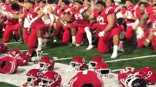 Postgame Kahuku haka after win over Mililani [upl. by Theadora]