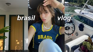 vlog 🇧🇷  flying to brazil exploring rio de janeiro copacabana fireworks amp time in the sun [upl. by Akcimahs]