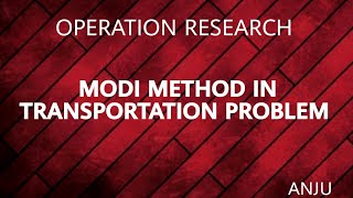 MODI METHOD IN TRANSPORTATION PROBLEM in malayalam PART 5 [upl. by Ecilahc]