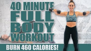 40 Minute FULL BODY WORKOUT 🔥Burn 460 Calories 🔥Sydney Cummings [upl. by Yeblehs]