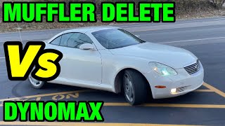 Lexus SC 430 43L V8 MUFFLER DELETE Vs DYNOMAX RACE BULLETS [upl. by Marcile250]