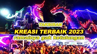 Megah takbiran idul fitri 2023  1444 pawai takbir keliling Demak Jawa Tengah [upl. by Enibas]