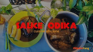 Poisson à la sauce ODIKA cuisine africaine cuisine gabonaise  NKOBE FANG [upl. by Jobey436]