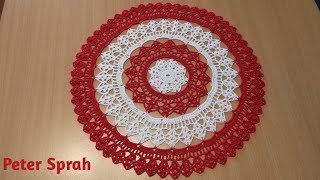 How to crochet two colors round doily [upl. by Anelhtac343]