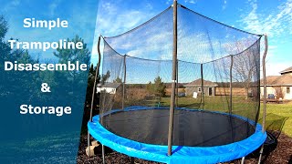 Simple Way To Take Down A Trampoline  By Yourself  Trampoline Disassemble [upl. by Hodgson219]