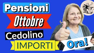 PENSIONI OTTOBRE 👉 ARRIVANO❗️CEDOLINO e IMPORTI in ANTEPRIMA‼️ Verifica ORA 🔎 [upl. by Vincentia]