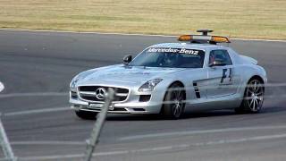 F1 Safety Car Drift at Silverstone [upl. by Iatnwahs]