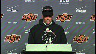 Oklahoma State Football Bedlam Postgame Coach Gundy [upl. by Peer94]