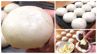 SIOPAO ASADO White amp Round  All in Recipe Dough  Asado Filling  Sauce [upl. by Yrahk]