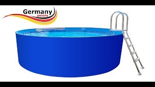 GermanyPools Montage quotBravoEditionquot Poolaufbau Teilversenkt Teileinbau Stahlwandpool [upl. by Adhamh]