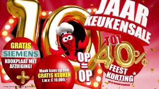 10 jaar Keukensale tot 40 Korting  Gratis kookplaat met afzuiging [upl. by Seyer]