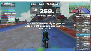 Zwift  Zwift Academy Workout 1  Pro Potential Prologue in Watopia [upl. by Aniela]