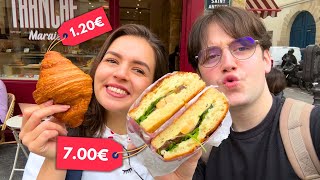 EATING IN PARIS FOR ONLY 10€ 💸 Bakeries Croissant Crêpes [upl. by Anallise]