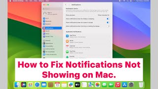 Notification Not Showing on Mac  How to Turn OffOn Notification on MacBook [upl. by Adiol]