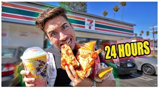 I only Ate 7Eleven Food For 24 hours  IMPOSSIBLE FOOD CHALLENGE [upl. by Darline]