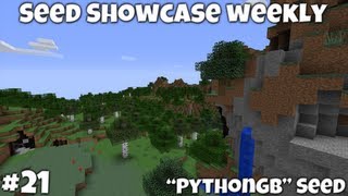 Minecraft 147  quotPythonGBquot Seed Showcase  Desert Village NPC Village Large Forest [upl. by Novanod99]