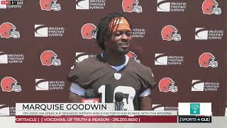 Marquise Goodwin on if Deshaun Watson Factored Into Him Joining the Browns  Sports4CLE 53123 [upl. by Naaman]