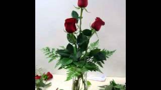 How to Arrange a Half Dozen Roses in Vase [upl. by Ariaj]