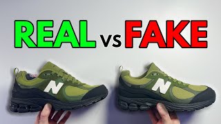 REAL VS FAKE NEW BALANCE THE BASEMENT 2002R MOSS GREEN SNEAKER COMPARISON [upl. by Hakon]