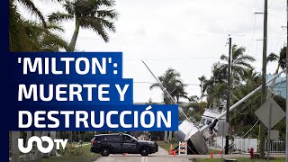 Huracán Milton causó muerte y destrucción en Florida [upl. by Koenig366]