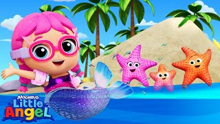 Mermaids Rescue Little Starfish  Little Angel Kids Songs amp Nursery Rhymes [upl. by Shandeigh]