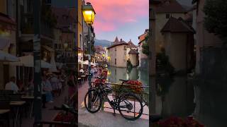 Annecy France annecy france city travel voyage sunset francetour alpes [upl. by Iznekcam478]