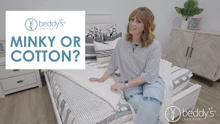 Wondering what the difference is between All Cotton and Minky Beddy’s [upl. by Ledniahs]