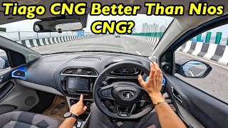 2024 Tiago CNG Better Than NIOS CNG Drive Review Aayushssm [upl. by Orvan]