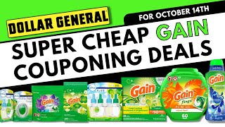 Dollar General Gain Couponing Deals for October 14th [upl. by Maltz]