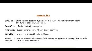 Parquet file Avro file RC ORC file formats in Hadoop  Different file formats in Hadoop [upl. by Wightman864]