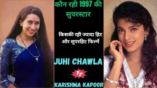 Juhi Chawla Vs Karishma Kapoor Bollywood Movies List  Hit Or Flop Movies In 1997  Comparison [upl. by Aymer]