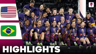 United States vs Brazil  Highlights  Concacaf W Gold Cup Womens Final 10032024 [upl. by Ennayhs]