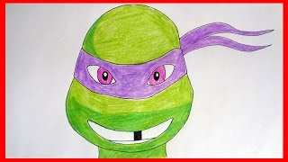 How to draw ninja turtles 2012 Donatello Как нарисовать черепашек ниндзя [upl. by Notserc337]