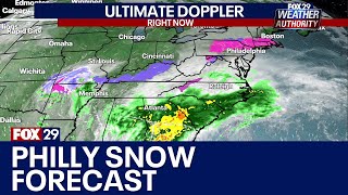 Philadelphia snow forecast update Tuesday Feb 13 [upl. by Shuping161]