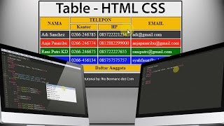 Membuat Table Sederhana amp Sempurna  HTML amp CSS [upl. by Bostow]