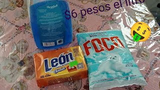 mezcla de jabón león 🧼 potencializado y económico 6 pesos el litro 👚🧦🎽 [upl. by Batory]