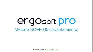 NOM036 Levantamiento con el software ERGOsoft Pro OnLine [upl. by Marelda160]