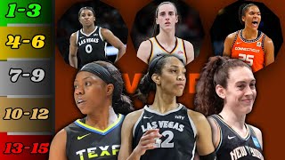 Ranking the Top 15 WNBA Players of 2024 [upl. by Dnomzed508]