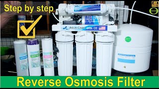 How to install a reverse osmosis water purification system  6 stages  all steps shown [upl. by Notlim]