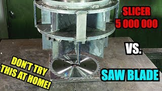 Will it Slice SLICER 5 000 000 Vs SAW BLADE [upl. by Georgie76]